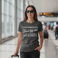 Load image into Gallery viewer, Clever Woman Premium Ring-Spun Cotton T-Shirt | Soft Feel DTG Ready Tee